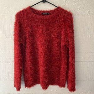 LCW Casual Fuzzy Red Sweater Holiday Size M
